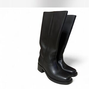 Frye Black Heeled Leather Boots